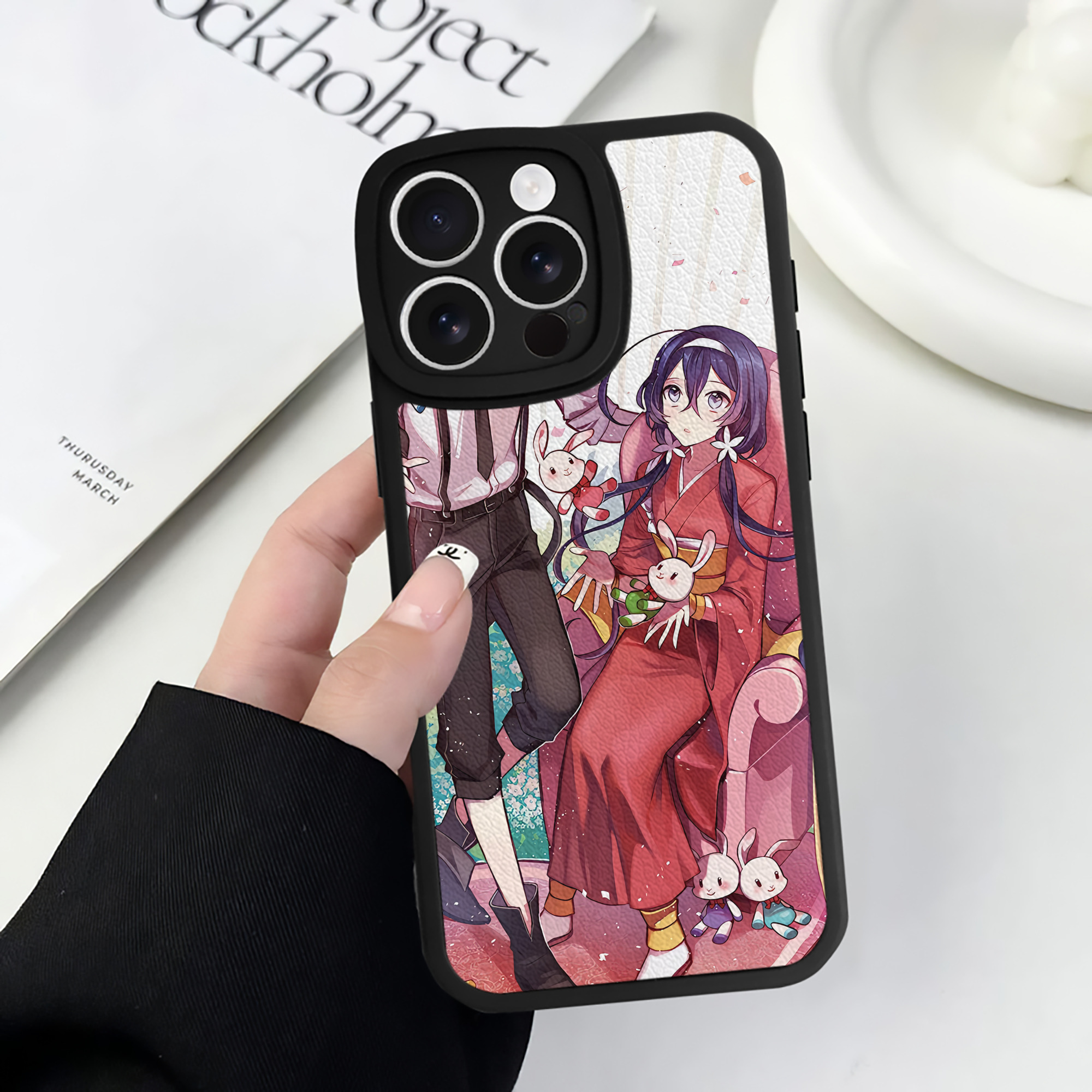 （画像用） 文豪ストレイドッグス Bungo Stray Dogs 【iPhone 16シリーズ対応】シリコンスマホケース（レザー調） 材質：シリコン